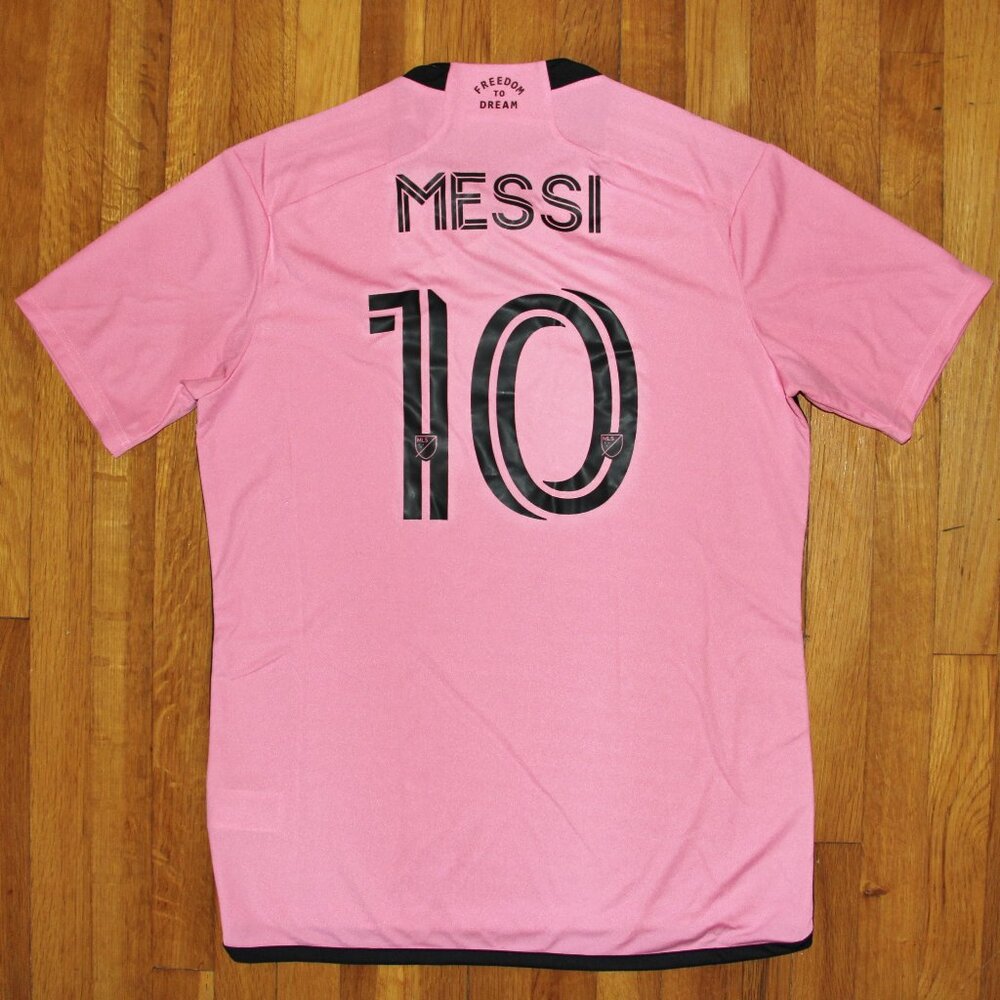 Adidas Messi Inter Miami CF 24/25 Home Soccer Jersey Men's L Pink